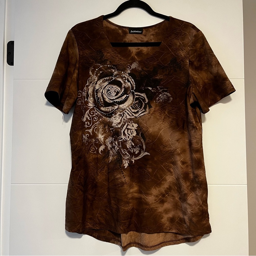 Initiatives | Y2K Rhinestone Tee Shirt